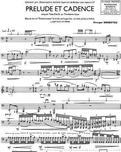 Bass Trombone/Tuba in C/Tuba in F