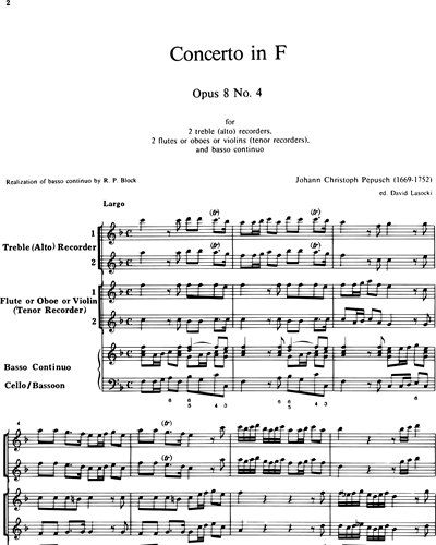 Full Score & Basso Continuo