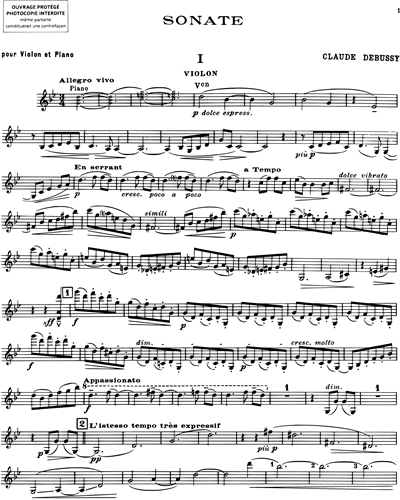 Sonate n. 3 - Pour violon & piano