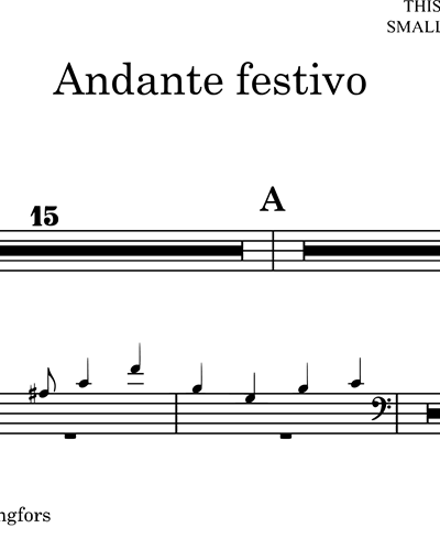 Andante festivo - Digital Urtext Edition (Small-Sized Tablet Screen)