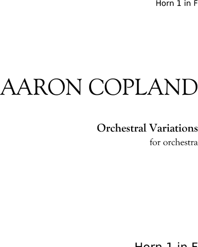 Orchestral Variations