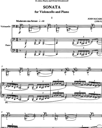 Sonata (for Violoncello and Piano)