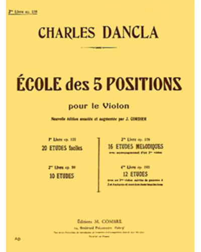 Ecole des 5 Positions: 16 Études Mélodiques