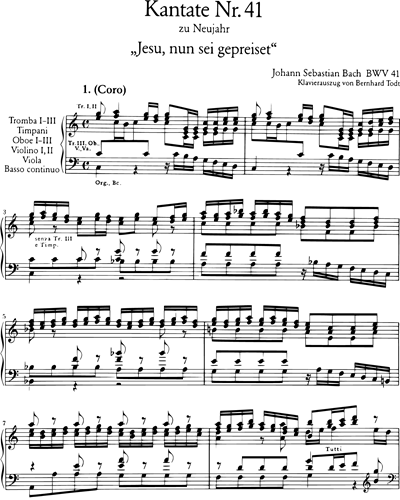 Kantate BWV 41 „Jesu, nun sei gepreiset“