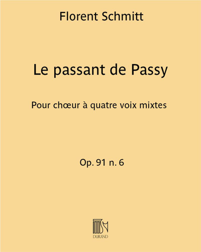 Le passant de Passy (extrait n. 6 d’ "En bonnes voix") Op. 91