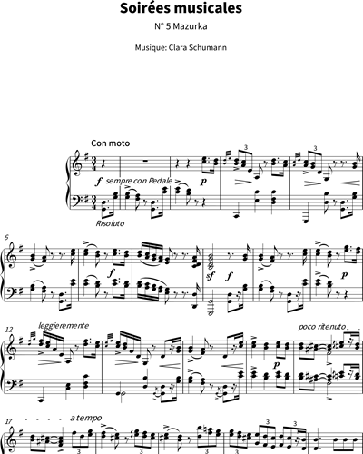 Mazurka (No. 5 from 'Soirées Musicales, op. 6')