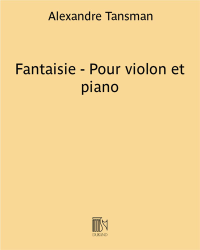 Fantaisie for Violin and Piano