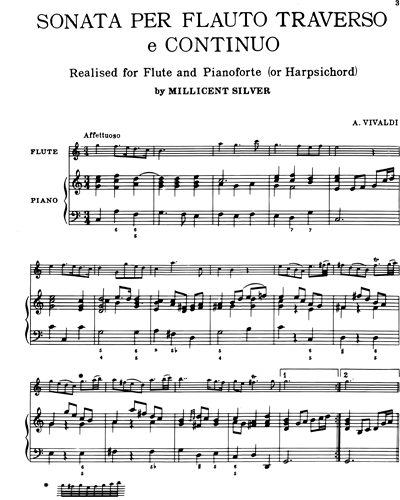 Sonata per flauto traverso e continuo