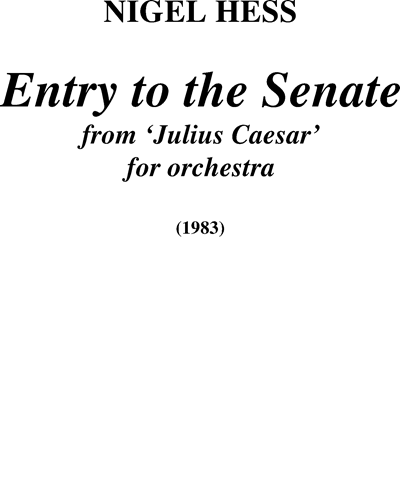 Entry to the Senate