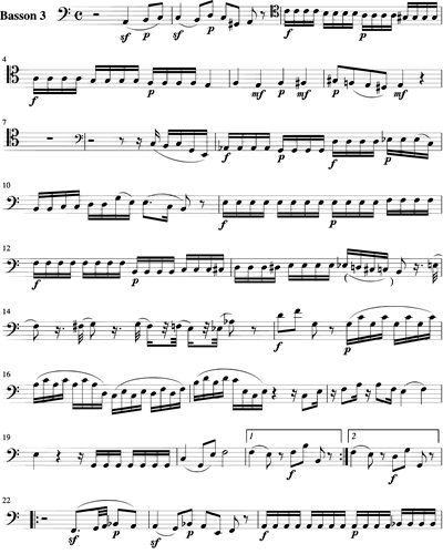 Adagio pour Quatuor de Bassons, KV 540
