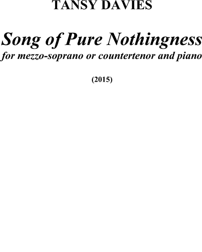 Song of Pure Nothingness