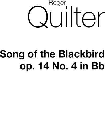 Song of the Blackbird, op. 14/4