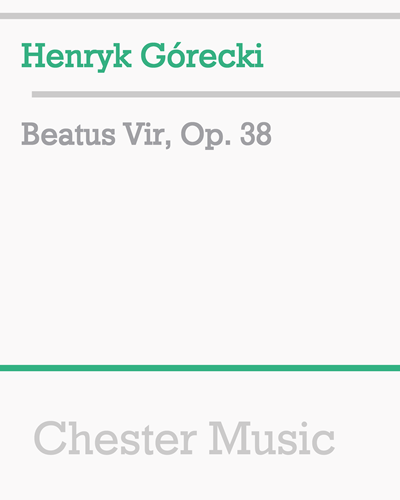 Beatus Vir, Op. 38
