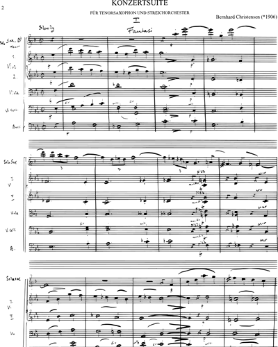 Konzertsuite für Tenorsaxophon und Streichorchester