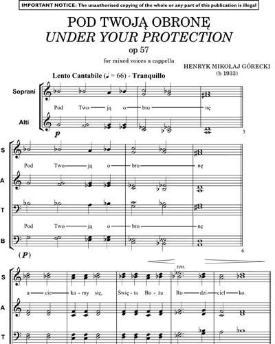 Under Your Protection, op. 56