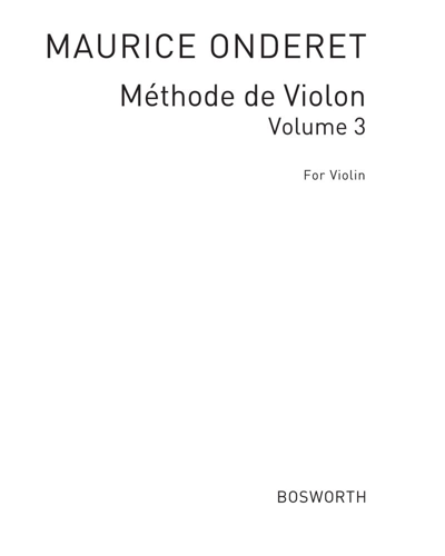 Méthod de violon, Vol. 3