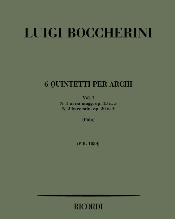 6 quintetti per archi Vol. I