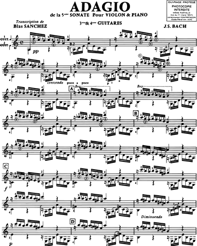 Adagio de la 5e Sonate pour Violon et Piano
