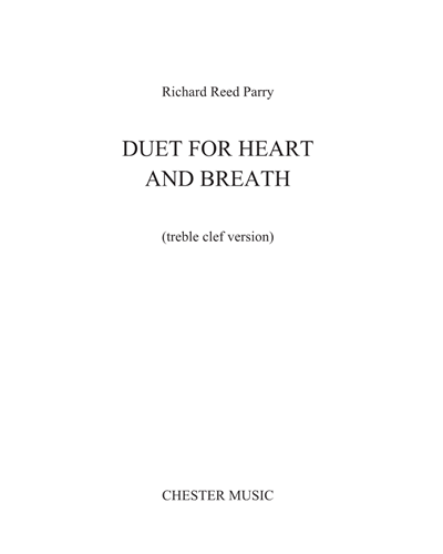 Duet for Heart and Breath [Treble Clef Version]