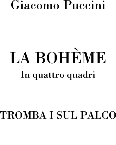 La Bohème [Traditional]