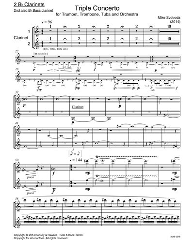 Clarinet 1 & Clarinet 2/Bass Clarinet in Bb