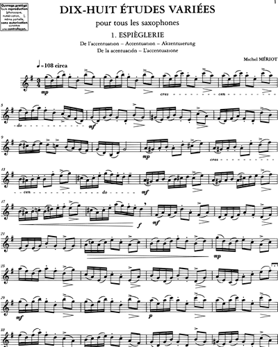 18 Études Variées