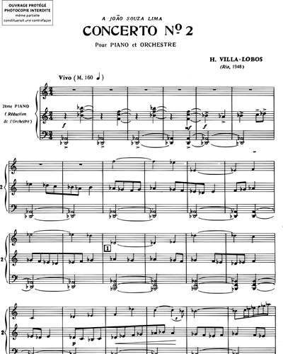 Concerto n. 2  - Réduction pour deux pianos