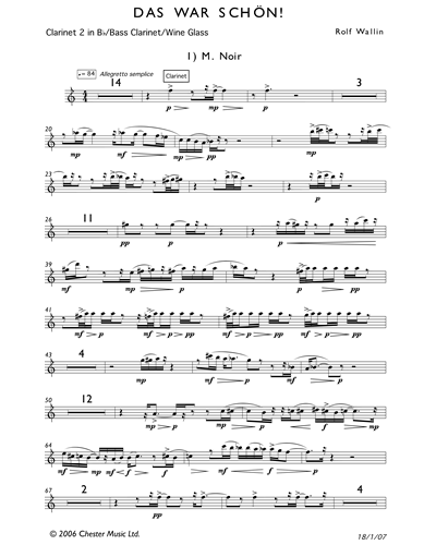 Clarinet 2 in Bb/Bass Clarinet