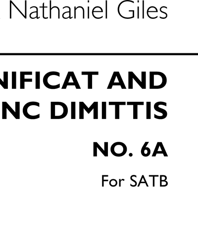 Magnificat and Nunc Dimittis, No. 6a