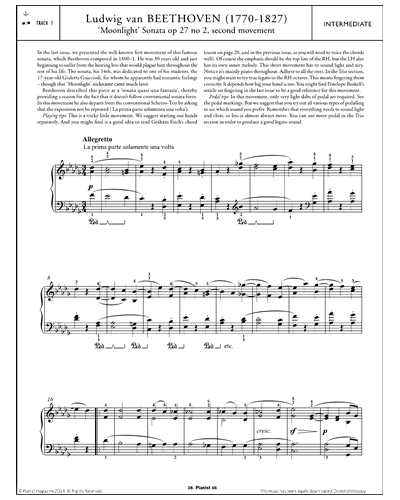 Second movement from 'Moonlight' Sonata Op.27 No.2