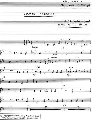 [Choir 1] Alto & Oboe & Violin & Trumpet in C