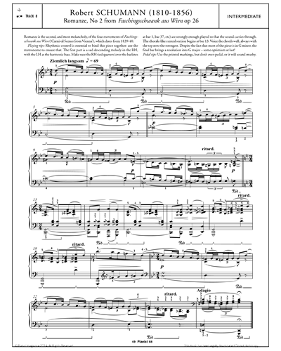 Romanze, No. 2 from Faschingsschwant aus Wien Op. 26