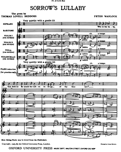 Full Score & Soprano & Baritone