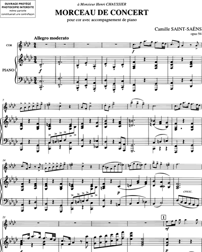 'Morceau de Concert' in F minor, op. 94