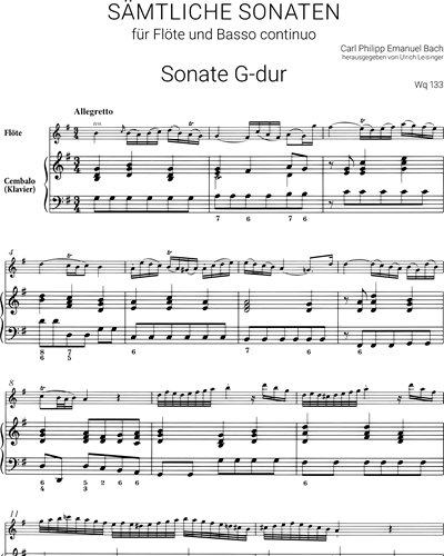Complete Sonatas for Flute and Basso Continuo, Vol. 6