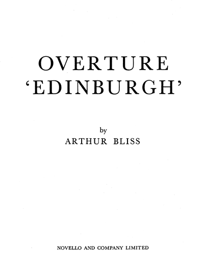 Overture "Edinburgh"
