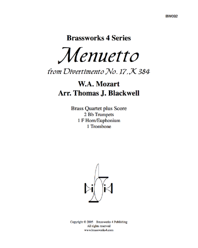 Menuetto (from 'Divertimento No. 17, K. 334')