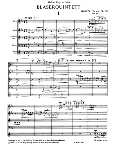 Wind Quintet, op. 46