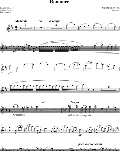 Romance Violin Sheet Music by José Vianna da Motta | nkoda | Free 7 ...