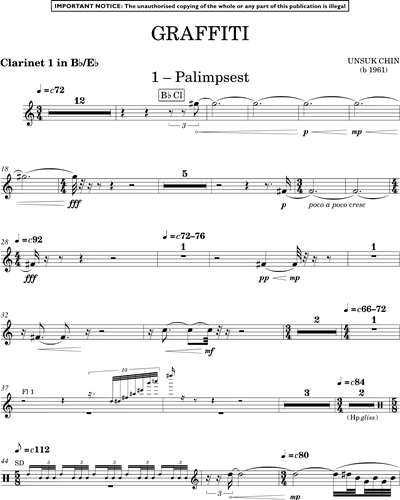 Clarinet 1 in Bb/Clarinet in Eb