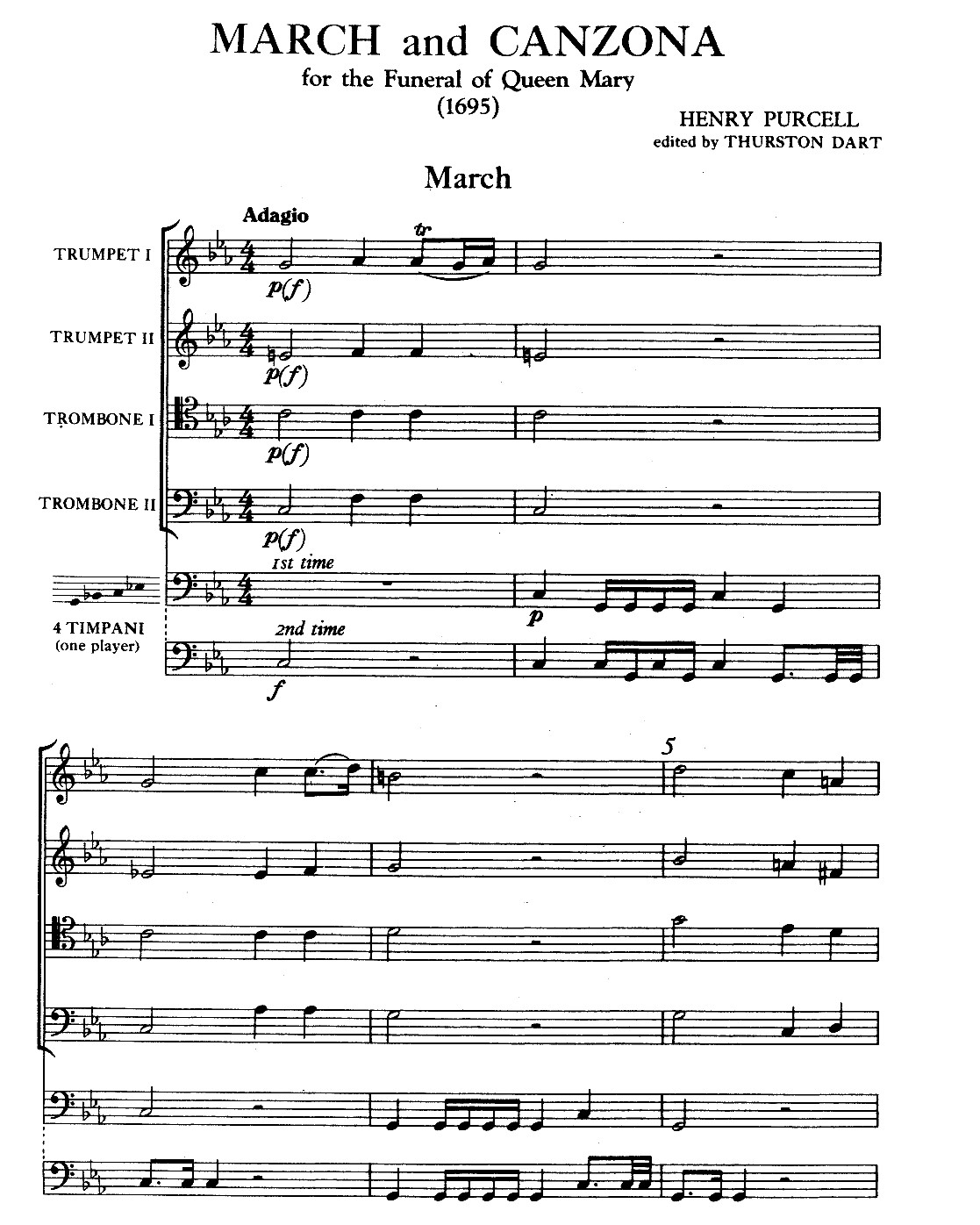 March and Canzona (from 'Funeral Music')