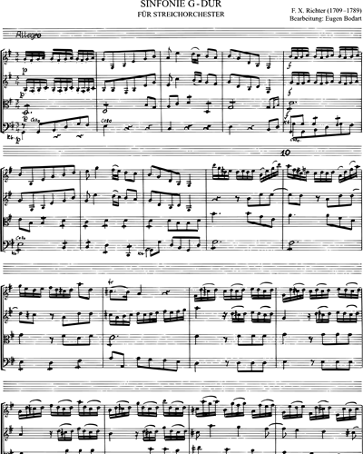 Sinfonie G-dur für Streichorchester