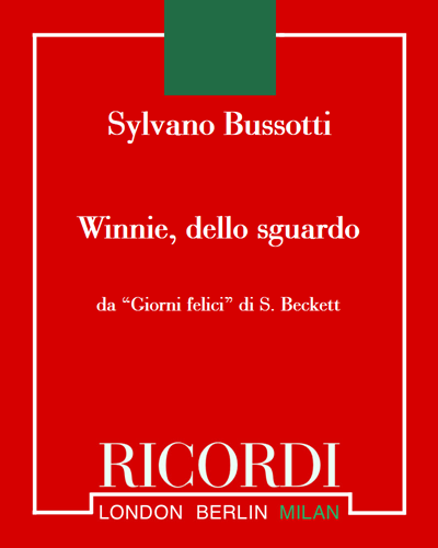 Winnie, dello sguardo (from 'Happy Days' by S. Beckett)