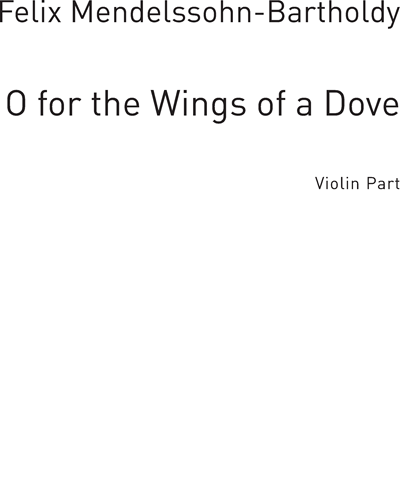 O For The Wings Of A Dove