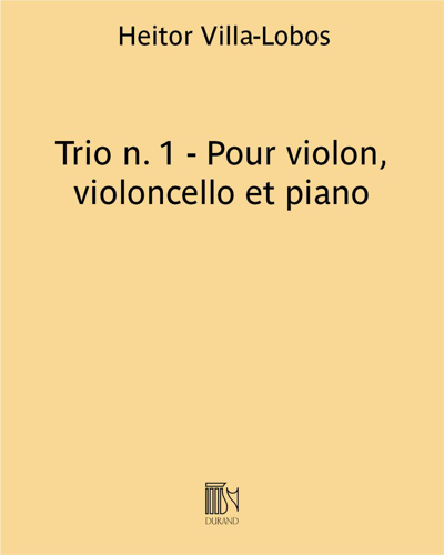 Trio n. 1 - Pour violon, violoncello et piano