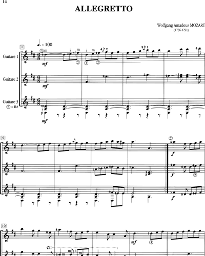 Allegretto (from 'La Guitare en Trio, Vol. 2')