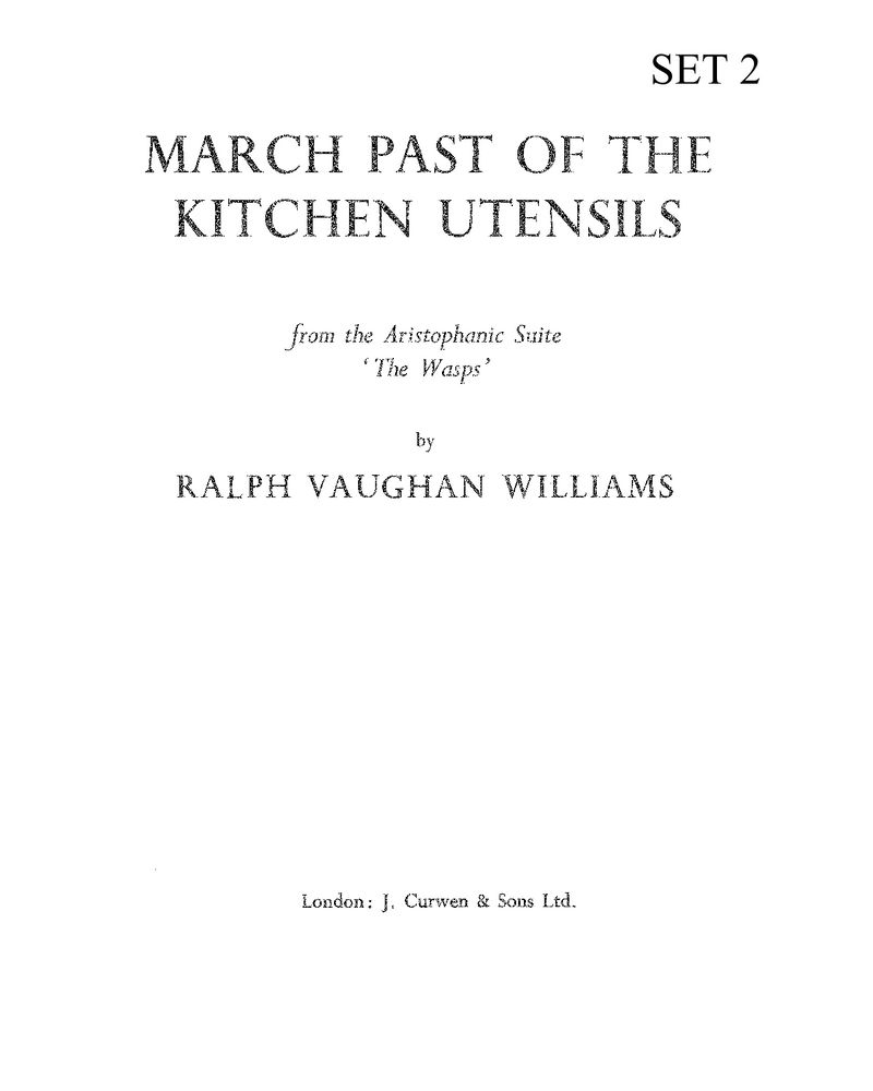 March past of the kitchen utensils