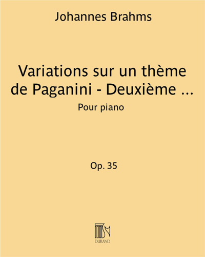 Variations on a Theme of Paganini, op. 35 - Second Book