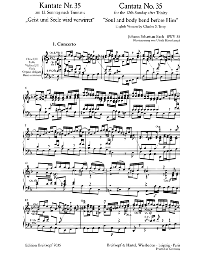 Kantate BWV 35 „Geist und Seele wird verwirret“