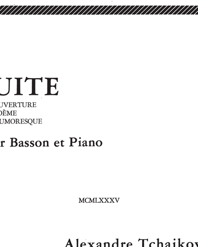 Suite pour Basson et Piano